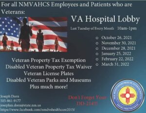 VA Hospital Lobby Veterans Outreach @ New Mexico VA Hospital