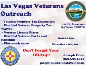 Las Vegas Veterans Outreach @ Las Vegas Veterans Outreach | Las Vegas | New Mexico | United States