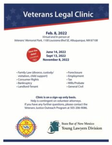Veterans Legal Clinic @ TBD