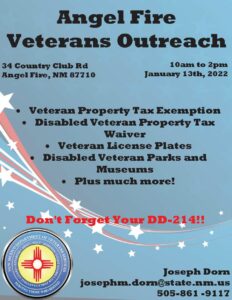 EVENT POSTPONED: Angel Fire Veterans Outreach @ Angel Fire Monument | Angel Fire | New Mexico | United States