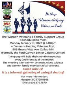 The Women Veterans & Family Support Group @ Veterans Helping Veterans Post | Gallup | New Mexico | United States
