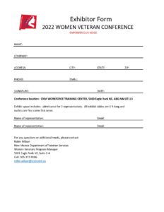 2022 Women Veterans Conference @ CNM Workforce Training Center | Albuquerque | New Mexico | United States