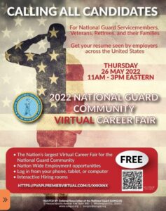 2022 National Guard Community Virtual Career Fair @ Virtual On Line Event