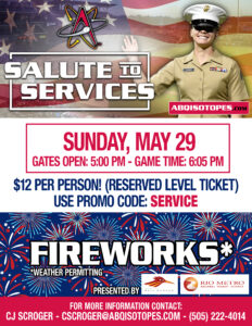 Isotopes Salute To Service @ Albuquerque Sports Stadium