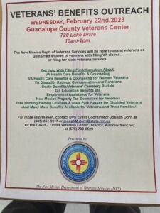David Florez Veterans Centers Outreach @ David Florez Veterans Center
