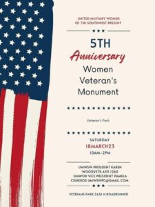 5th Anniversary Women's Veterans Monument @ Veterans Park | Las Cruces | New Mexico | United States