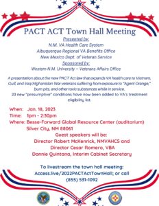 Silver City PACT Town Hall Meeting @ Western New Mexico University | Silver City | New Mexico | United States