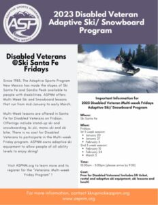 2023 Disabled Veteran Ski and Snowboarding Program @ SKI New Mexico