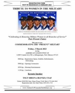 Tribute to Women In The Military @ American Legion Post 49 | Albuquerque | New Mexico | United States