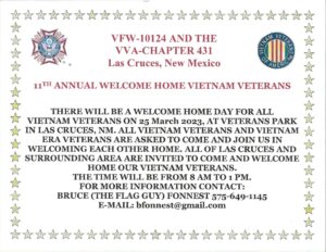 11th Annual Welcome Home Vietnam Veterans @ Veterans Park | Las Cruces | New Mexico | United States