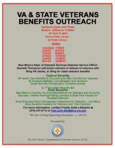 Eunice Public Library Veterans Outreach @ Eunice Public Library | Eunice | New Mexico | United States
