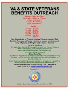 Lovington Public Library Veterans Outreach @ Lovington Public Library | Lovington | New Mexico | United States