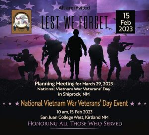 National Vietnam War Veterans Day Event @ San Juan College West | Kirtland | New Mexico | United States