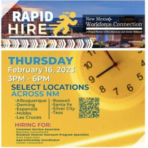 RAPID HIRE @ New Mexico Workforce Connection | Albuquerque | New Mexico | United States