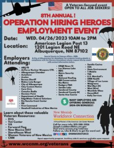 8th Annual Operation Hiring Heroes Employment Event @ American Legion Post 13