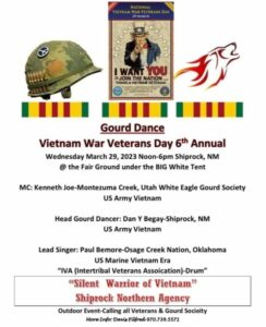 Gourd Dance - 6th Annual Vietnam Veterans Day @ At The Shiprock Fair Grounds Under White Tent