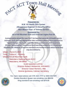 Mescalero PACT ACT Town Hall Meeting @ Inn of the Mountain Gods | Mescalero | New Mexico | United States