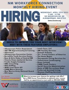 NM Workforce Monthly Hiring Event @ NM Workforce Connection | Albuquerque | New Mexico | United States