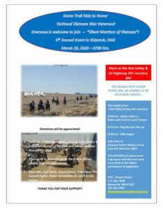Hopi Navajo Riders National Vietnam Memory Ride @ Red Valley & US Highway 491 Junction, NM