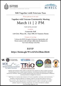 NM Together VETERANS TAOS @ Coronado Hall
