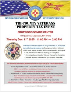 Edgewood Veterans Benefits Tax Exemption Event @ Edgewood Senior Center