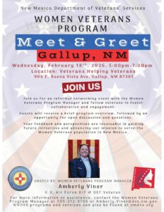 Women Veterans Program Meet and Greet in Gallup @ Veterans Helping Veterans