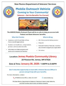 Mobile Outreach Vehicle in Jemez @ Jemez Pueblo Community Library