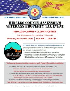 Hidalgo County Veterans Property Tax Event @ Hidalgo County Clerk's Office